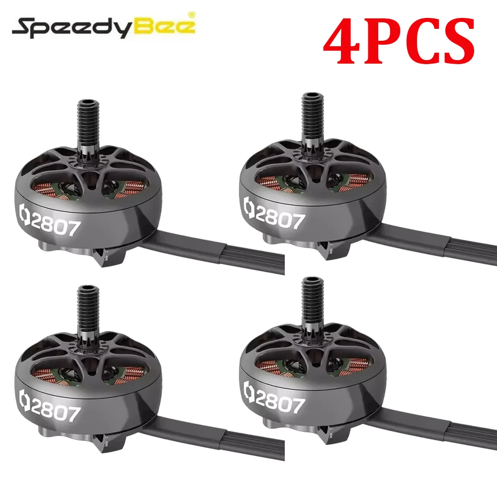 SpeedyBee 4 Uds 2807 Motor sin escobillas 1050KV 6S LIPO para Mario Fold 8 DC FPV Drones de largo alcance piezas de bricolaje