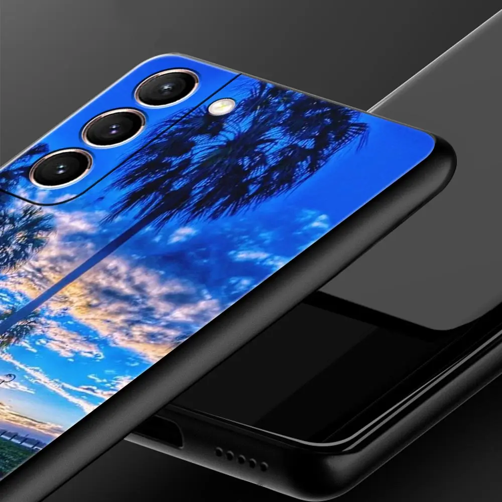 Funda de teléfono de palmera de playa de verano para Samsung Galaxy S24 S23 S22 Ultra S20 S21 FE 5G S10 S9 Plus S10E S8 S7 funda de silicona suave - imagen 3