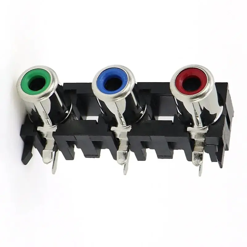 10 Uds AV3-8.4-5 RCA Lotus socket 3 orificios amarillo blanco rojo tres colores conector de salida de señal de audio y vídeo - imagen 5