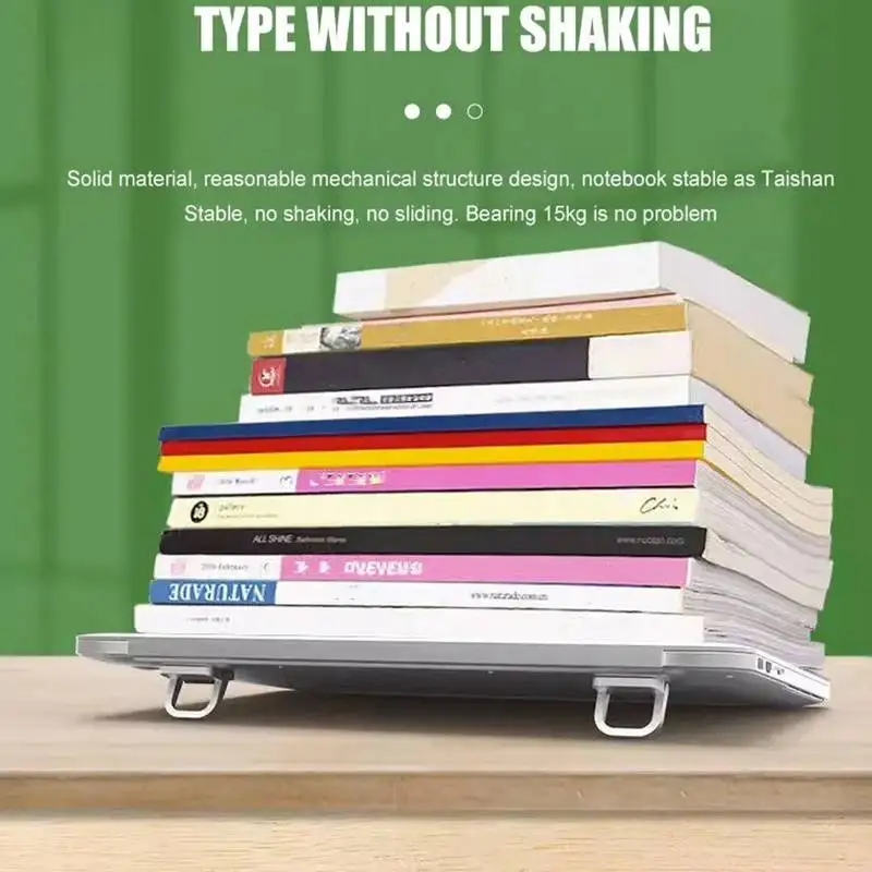 2 unids/set soporte para ordenador portátil, soporte para teclado, elevador, Mini soportes portátiles de aluminio para ordenador portátil - imagen 4