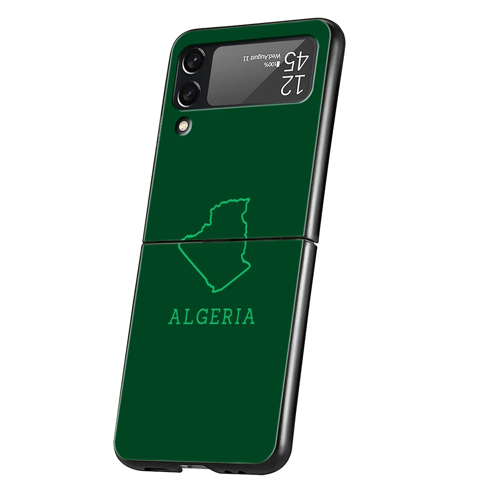 Funda de teléfono con pasaporte de Argelia para Samsung Galaxy Z Flip 3 4 5 6 7 PC plegable negro duro para Samsung Z Flip3 Flip4 Flip5 - imagen 3