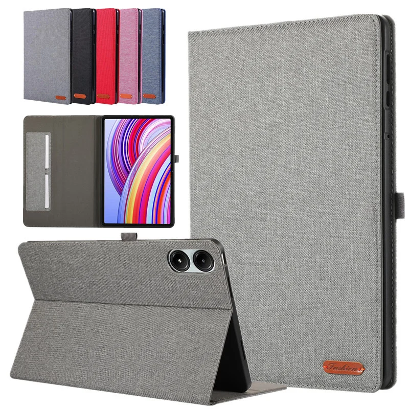 Funda de tela Oxford con tapa de lujo para Xiaomi Redmi Pad Pad de 12,1 pulgadas/Poco Pad, funda protectora para tableta Hülle Coque Capa