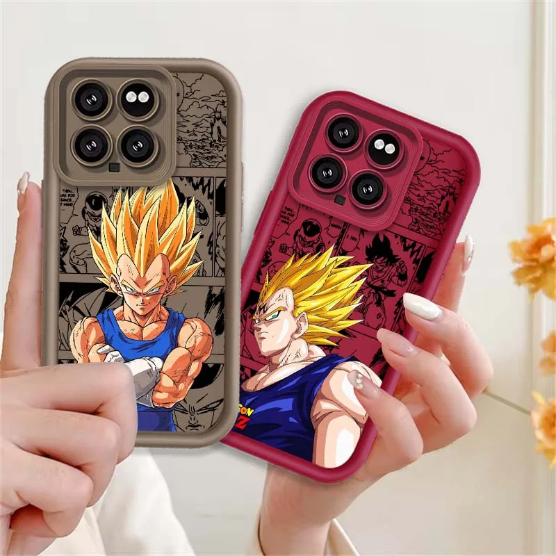 D-Dragon Balls Vegeta Anime Cover For Xiaomi Mi 17 15 14 13 12 14T 13T Pro Max Lite Eye Ladder Phone Case - imagen 2