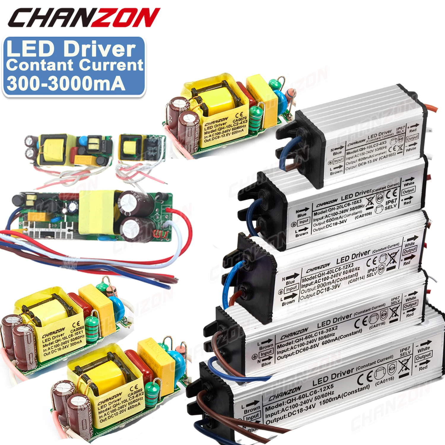 Controlador Led de corriente constante impermeable Ip67 6W 10W 20W 36W 50W 100W 300Ma 600Ma 900Ma 1500Ma fuente de alimentación transformador LED de luz - imagen 2