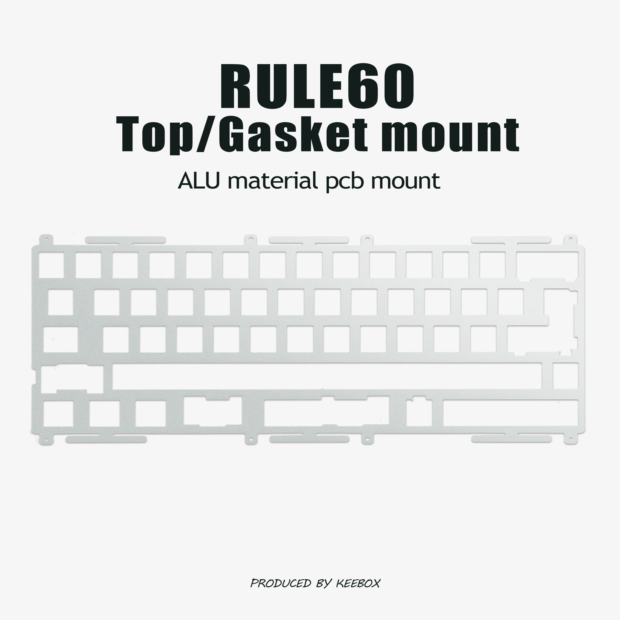 Keebox Rule60 V3 PC Fr4 Teclado mecánico montado en PCB de aluminio Placa de posicionamiento personalizada - imagen 4