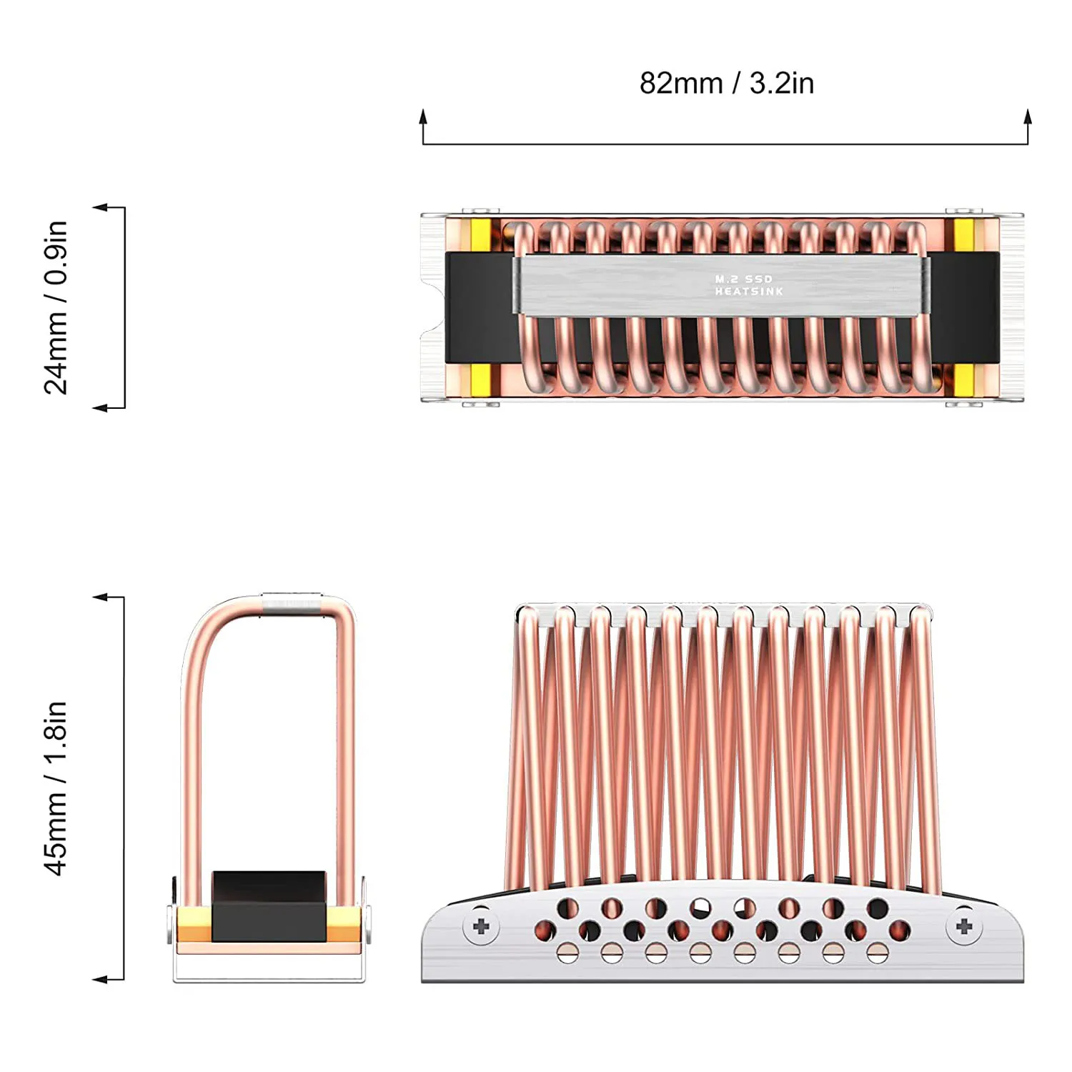 Almohadillas de refrigeración del disipador de calor M.2, disipador de calor SSD NVMe, junta de disipador de calor de aluminio para almohadilla térmica de disipación M2 2280 - imagen 5