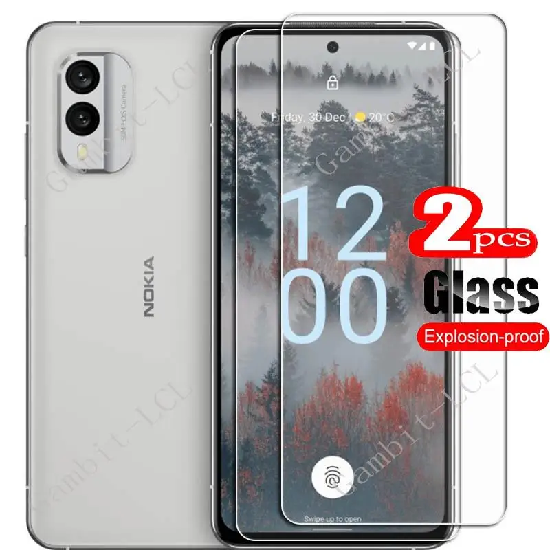 Para Nokia X30 5G Protector de vidrio templado en NokiaX30 6,43 pulgadas Protector de pantalla película de cubierta de teléfono inteligente