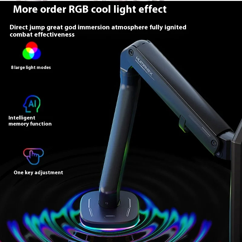 Humanex-Soporte para Monitor de ordenador, brazo de Robot voladizo, soporte de pantalla de elevación Rgb, pantallas de Pc, accesorio de juego personalizado para deportes electrónicos - imagen 4