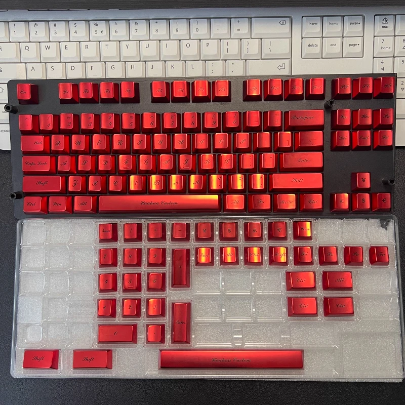 Sanmu Palace Flower Metal Keycap Electrophoretico Vino Rojo Recién lanzado Adecuado para Wooting 60/64/80 Rog 75K Personalización - imagen 3