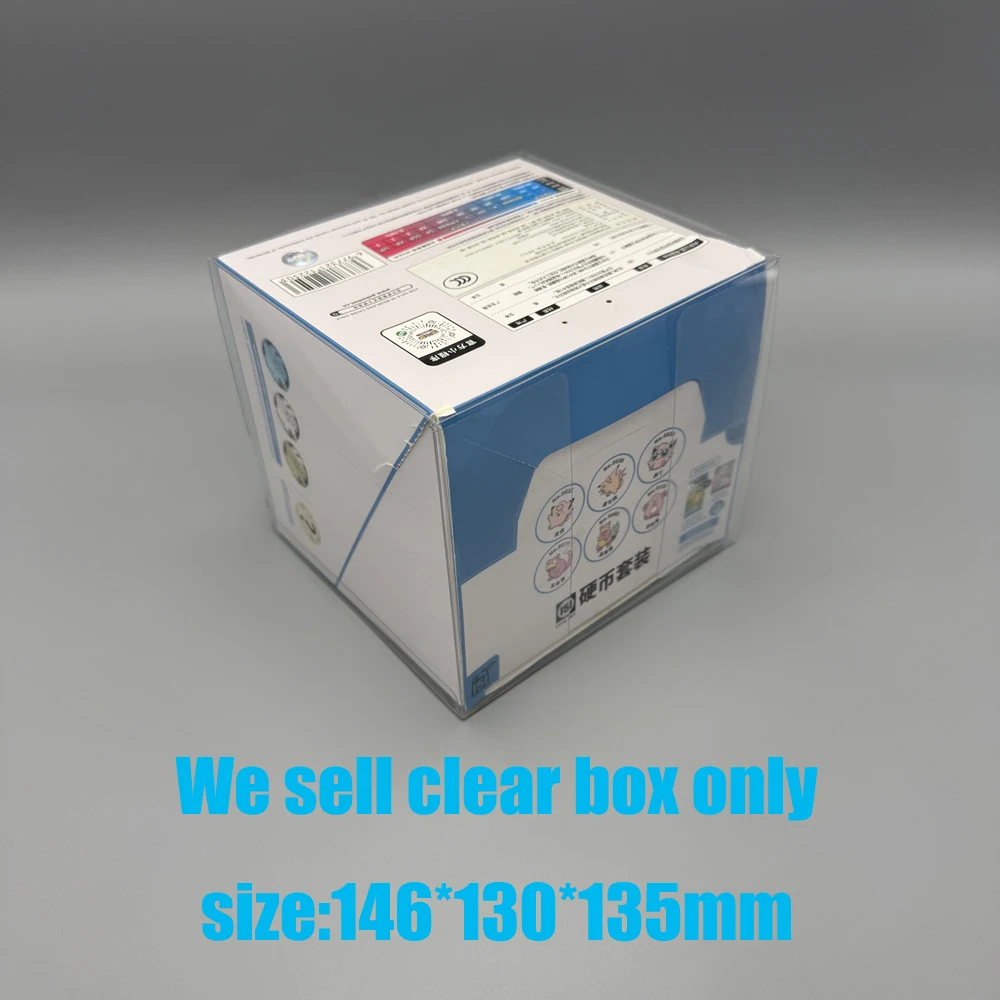 Estuche para juego de monedas PTCG 151-caja protectora transparente de almacenamiento, edición de coleccionista de Pokemen chinos simplificados, caja completa de exhibición