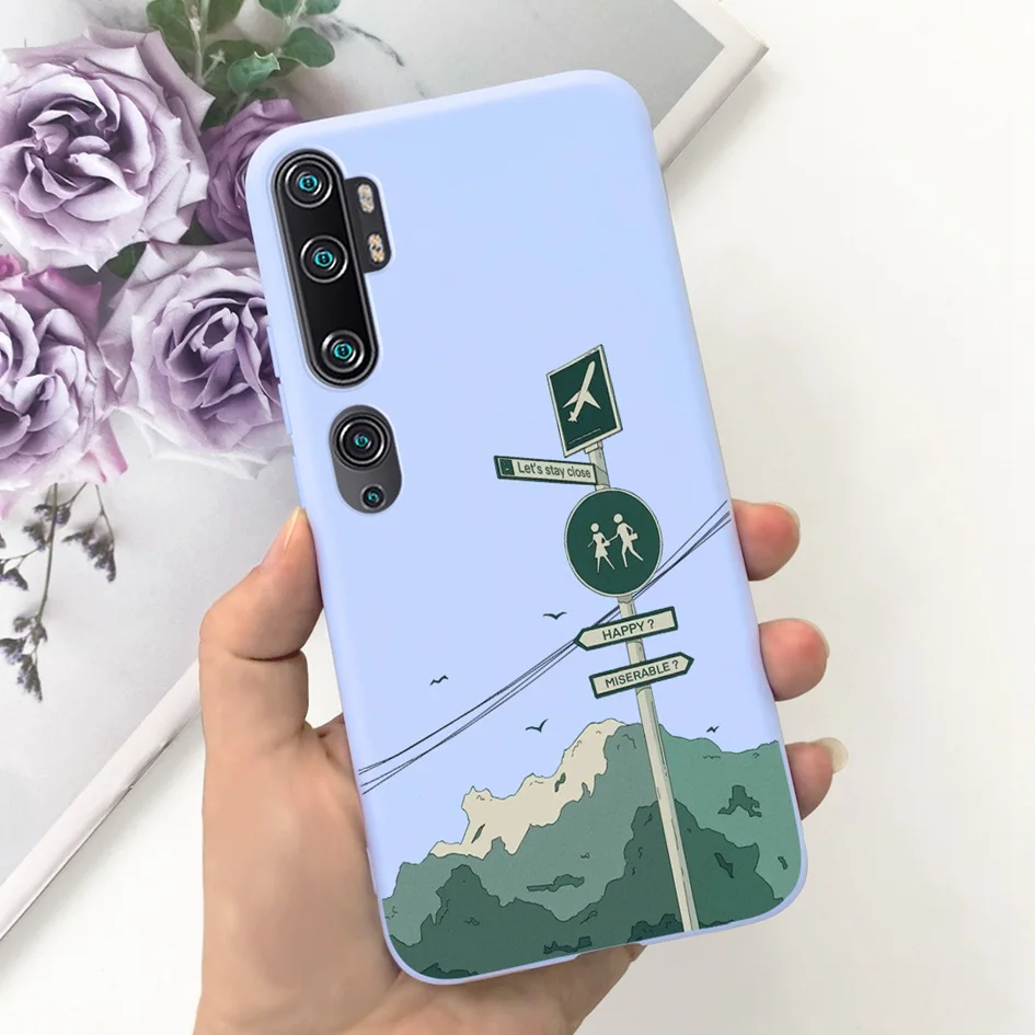 Funda para Xiaomi Mi Note 10 Pro, carcasa protectora de silicona suave, flor y mariposa, Popular, CC9 Pro - imagen 4