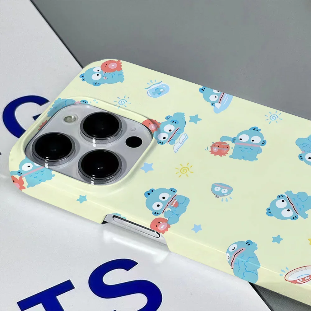 Bonita funda de teléfono Sanrio Hangyodon para IPhone 16 15 14 13 12 11 Pro Max XS XR XSMax 6 7 8 Plus, funda dura HD brillante para PC - imagen 4