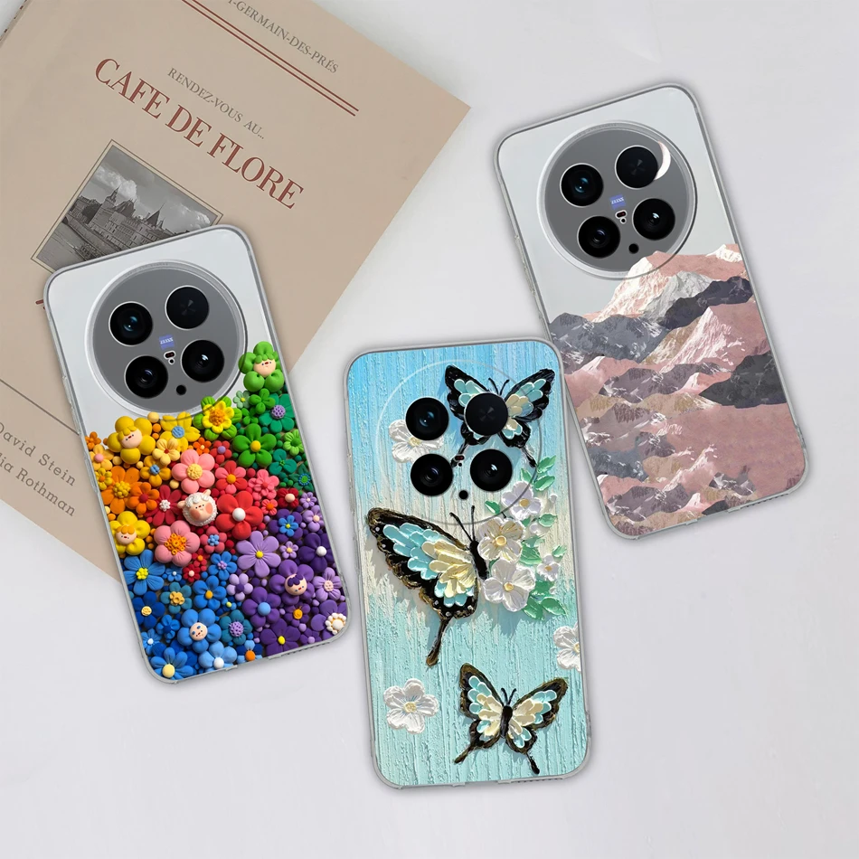Funda para Vivo X200 Ultra 5G, carcasa de teléfono con flores de cristal, funda trasera de capibara ligera de silicona transparente suave a prueba de golpes - imagen 5