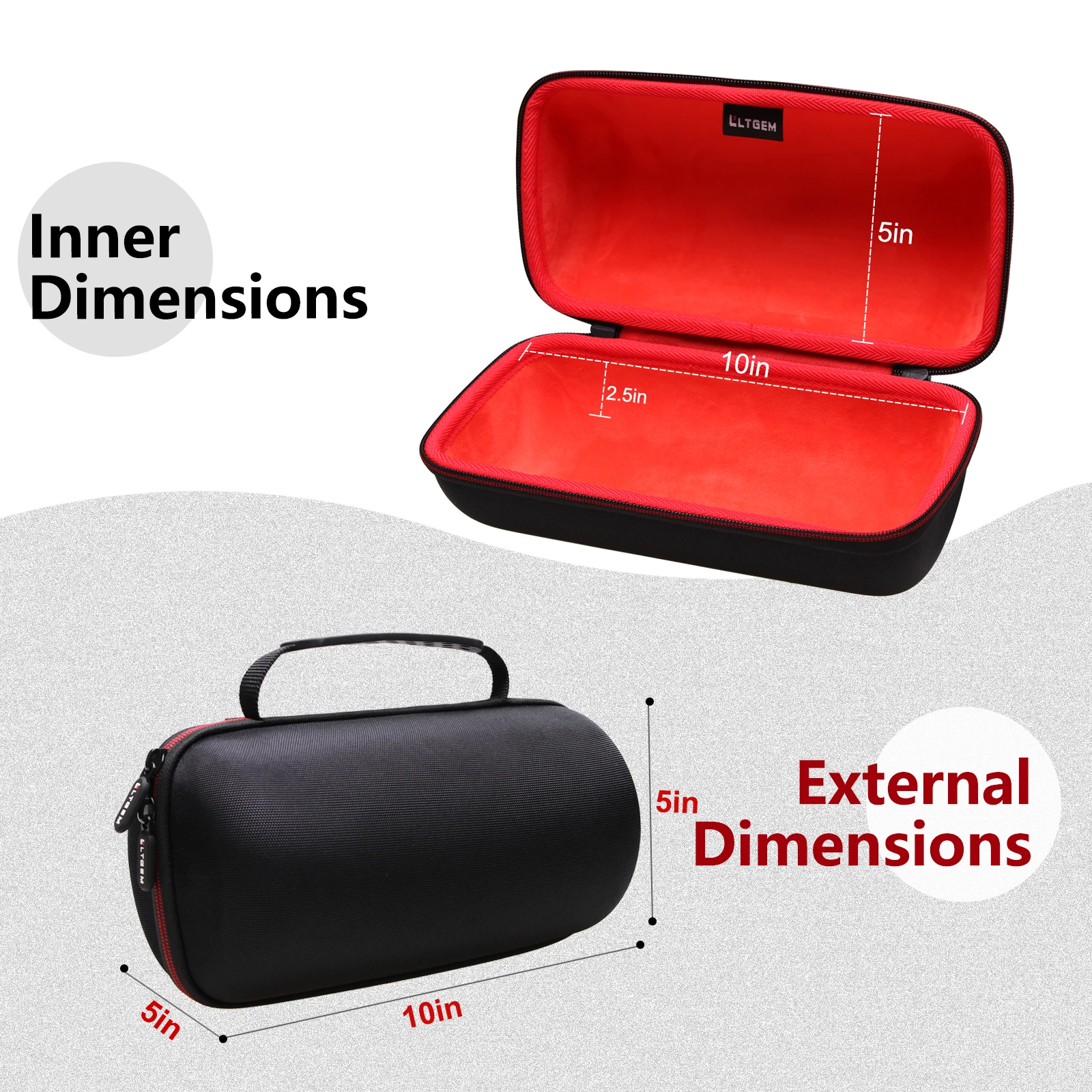 Estuche rígido de EVA para JBL Pulse 5 Altavoz Bluetooth portátil Bolsa de almacenamiento de transporte protectora (¡solo estuche!) - imagen 2