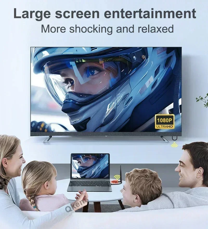 Prolongateur HDMI sans fil, adaptateur d'affichage partagé TV, émetteur vidéo, récepteur, caméra F, ordinateur portable, PC vers budgétaire TV, 100m, 1080p, 1, 2, 3, 4 - imagen 5