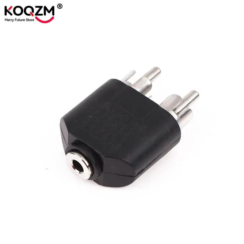 Conector de Audio estéreo hembra a 2 RCA macho, convertidor para altavoz de 3,5mm, 3,5mm, 1 unidad