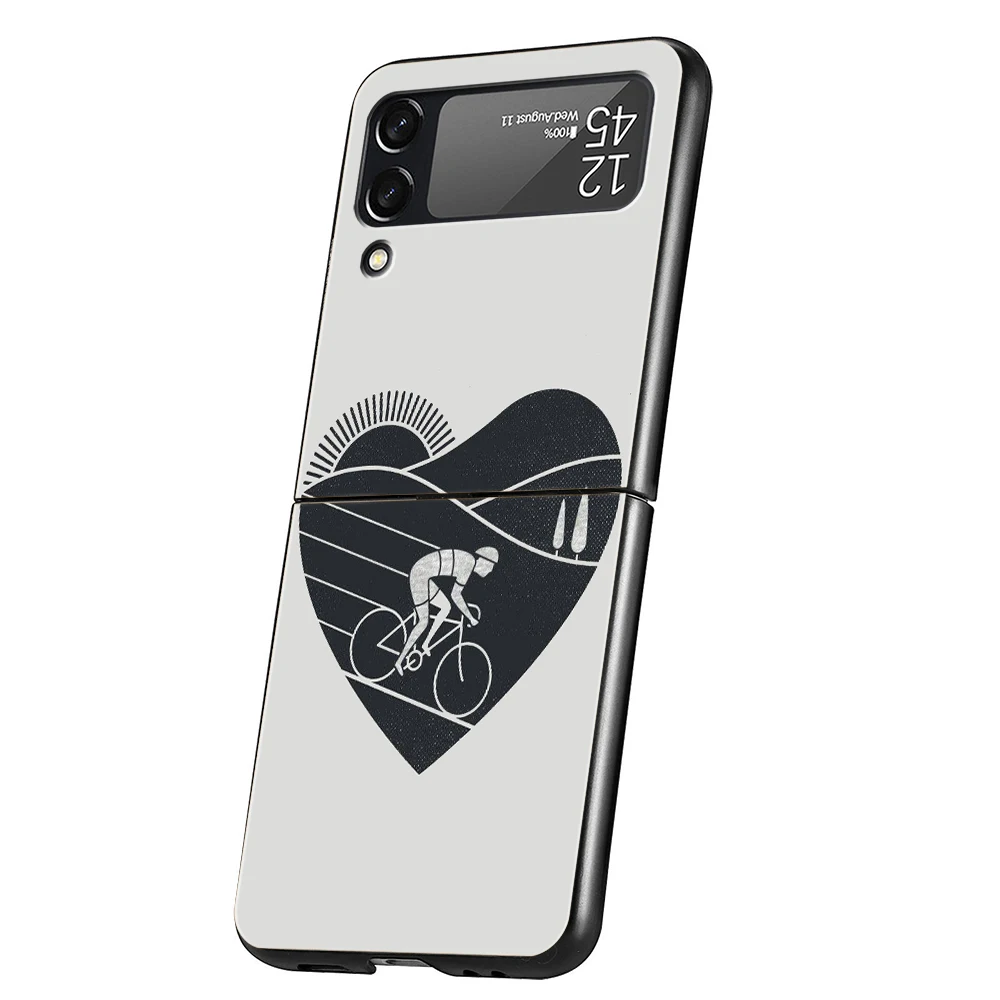 Funda de teléfono para ejercicio de bicicleta francesa, para Samsung Galaxy Z Flip 3 4 5 6 7, PC plegable duro para Samsung Z Flip3 Flip4 Flip5 - imagen 5