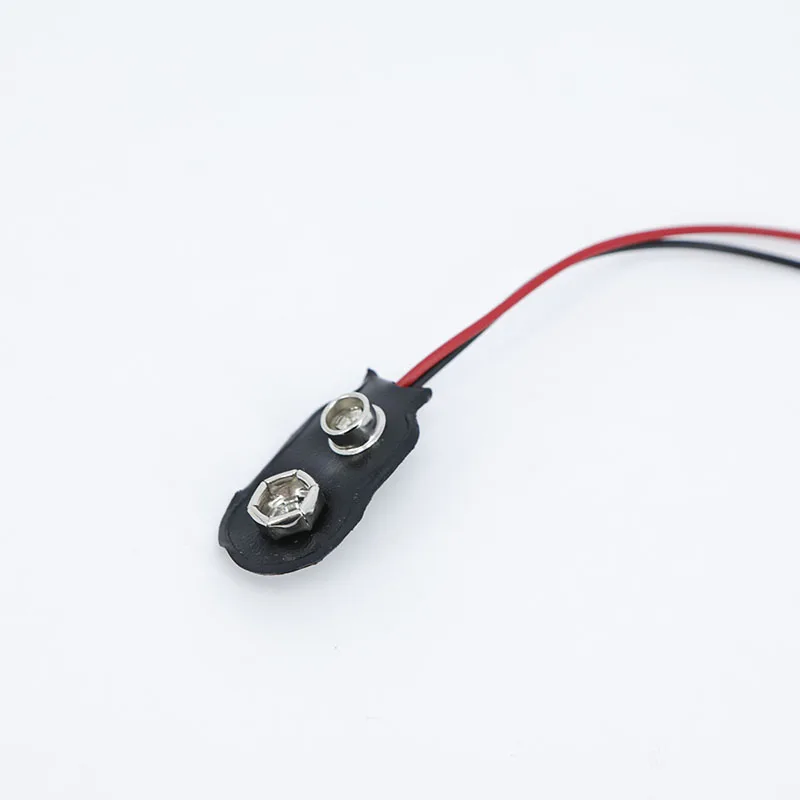 DC 5,5x2,1 MM a 9V batería T I tipo Clips conector hebilla conectar cables negro rojo Cable conexión A7 - imagen 4