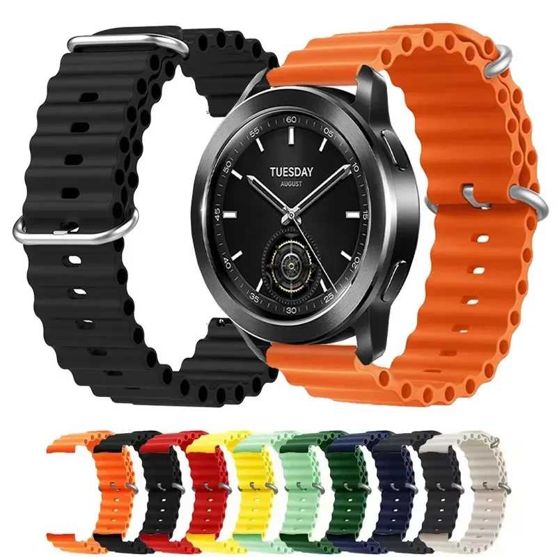 Correa de silicona Ocean para Xiaomi Watch S4 S3 S2 S1, pulsera deportiva para Mi Watch Color 2, Correa Xiaomi Watch 2 Pro, Correa para hombres y mujeres - imagen 2