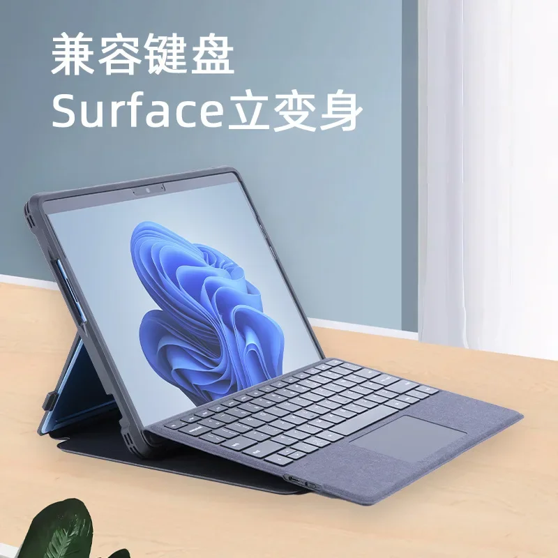Para Microsoft Surface Pro 9 10 11 funda protectora dura TPU a prueba de golpes transparente funda resistente soporte para tableta funda trasera - imagen 5