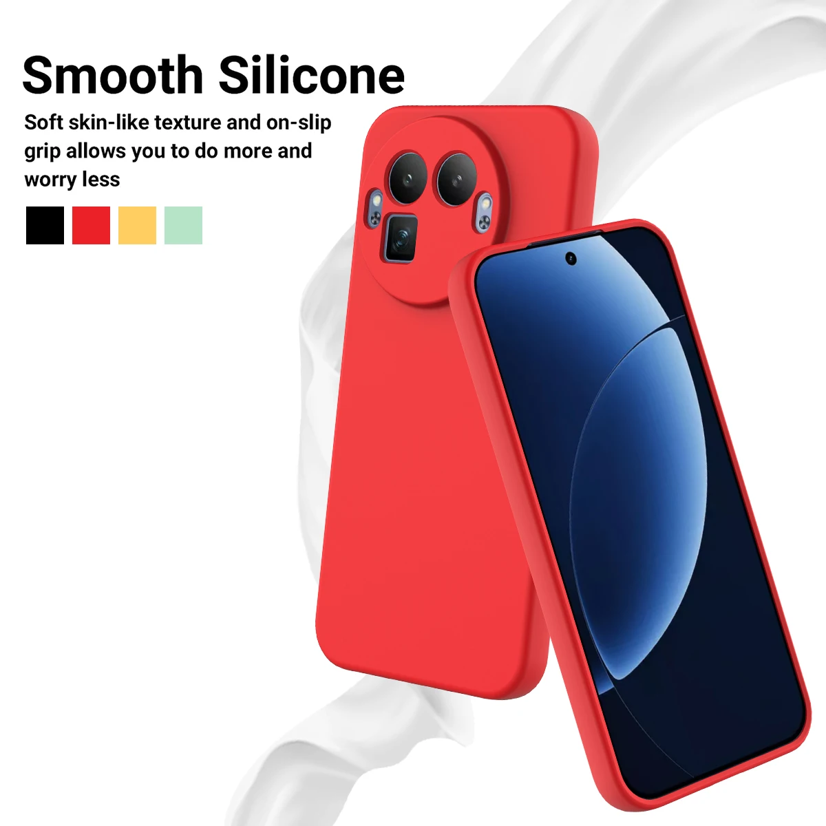 Funda de silicona líquida para Realme GT8 Pro 5G, Funda suave anticaída a prueba de golpes con cordón y sensación de piel para Realme GT8 Pro 5G - imagen 3