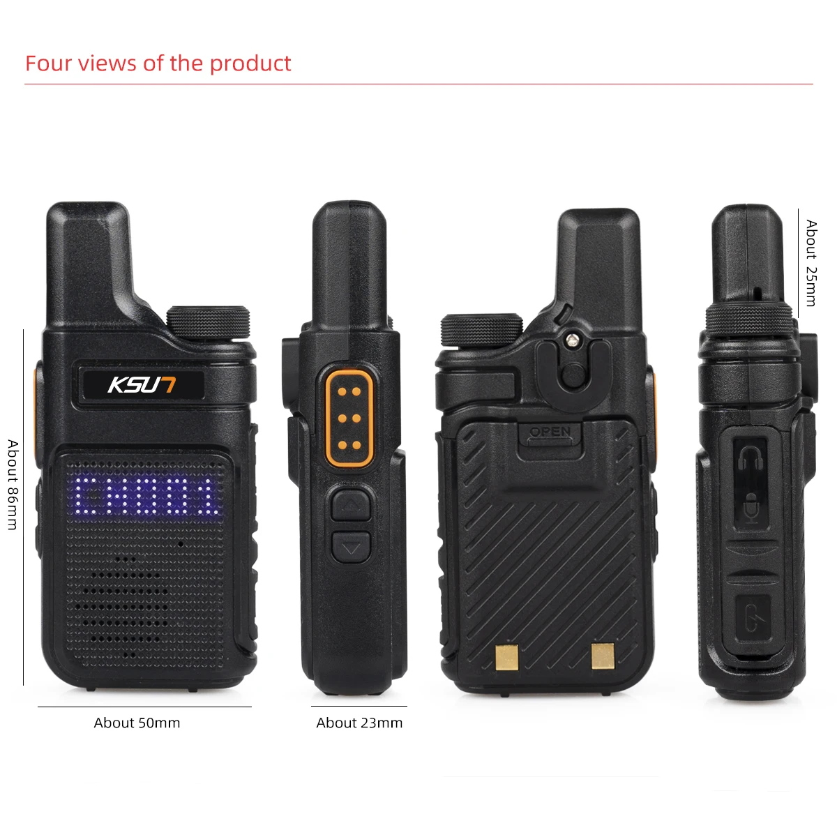 KSUT PMR446 Walkie Talkie Mini Radio Portátil Bidireccional - imagen 4