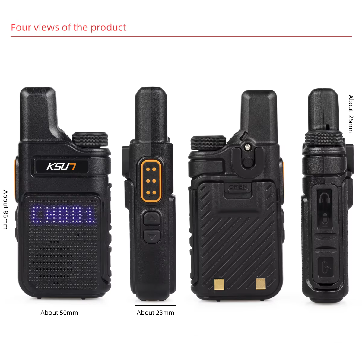 KSUT PMR446 Walkie Talkie Mini Radio Portátil Bidireccional - imagen 4