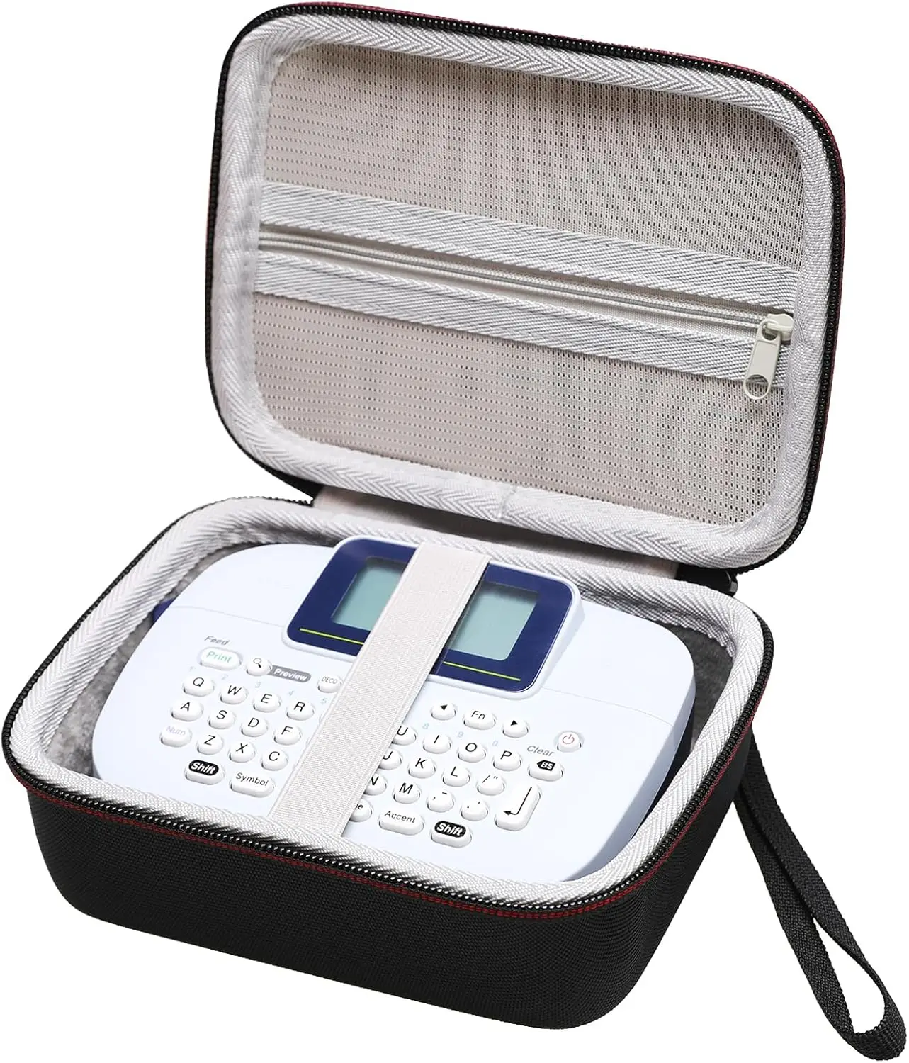 LTGEM Estuche rígido para paquete de etiquetas Brother PT-M95 P-Touch - Bolsa de almacenamiento de transporte protectora de viaje