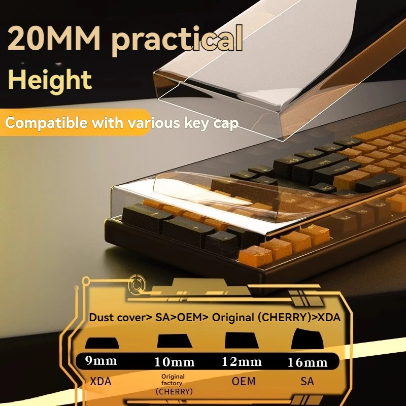 MelGeek Mojo68/84 Made68Pro/84 Pro cubierta antipolvo para teclado transparente holográfica impermeable cubierta protectora para teclado personalizada - imagen 5