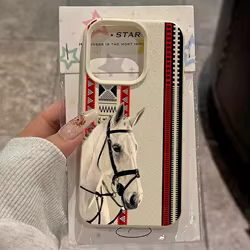 Funda de teléfono con diseño de caballo tótem Vintage para iPhone 11 12 13 14 15 16 17 Pro Max 17 Air 15 14 Plus X XS Max XR, funda de silicona suave