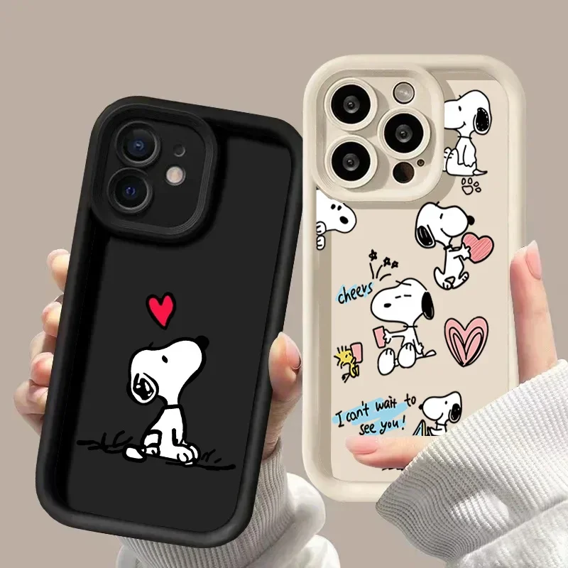 Funda de teléfono con dibujos de Snoopy para Motorola Moto Edge 50 Pro 40 Neo Edge 60 Fusion 5G G22 G24 G84 G53 G14 G15 G35 G52 G60