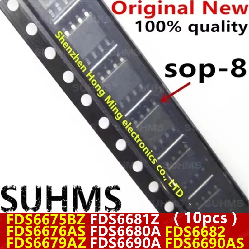 MOSFET SOP-8 FDS6675BZ / FDS6680A / FDS6681Z – Alta Potencia