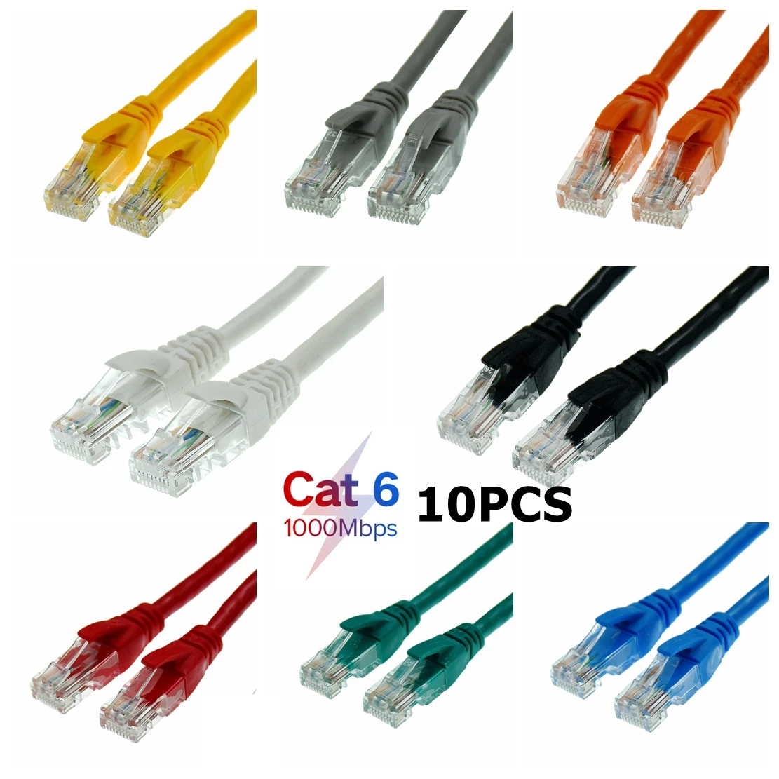Corto CAT6 RJ45 CAT 6 CAT6e cat5a UTP Ethernet enrutador de red módem Cable macho a macho RJ45 parche LAN cable 15cm 30cm 1m - imagen 2