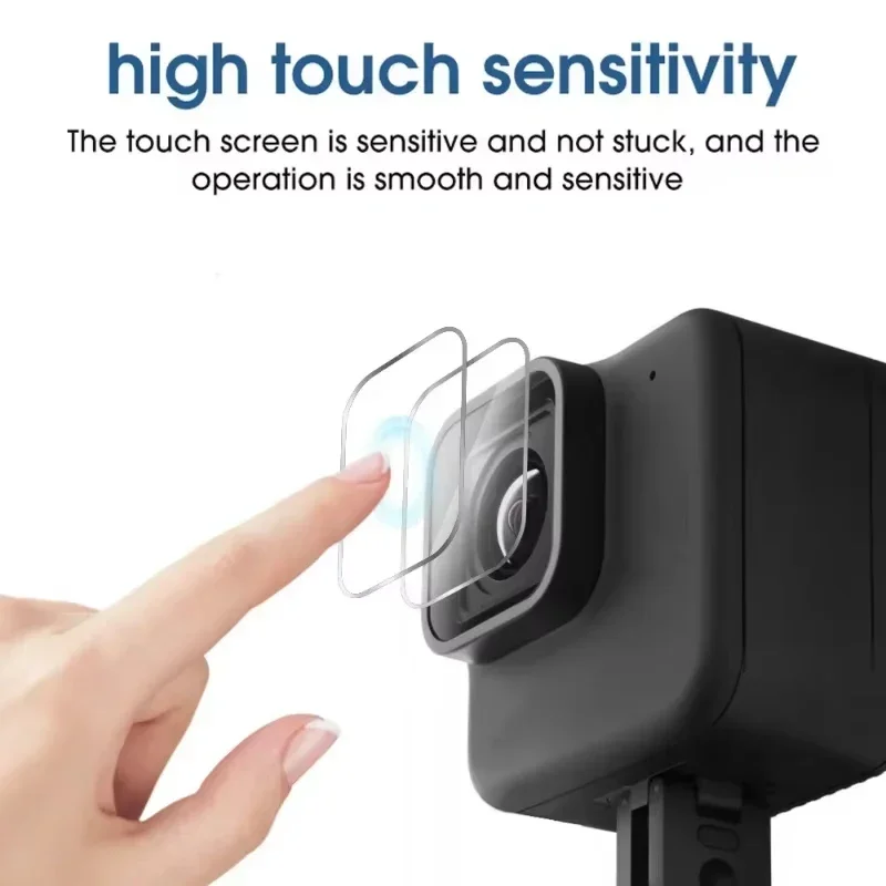 Cubierta protectora de pantalla de vidrio templado para GoPro Hero 11 Mini, película protectora de lente negra para accesorios Hero 11 Mini - imagen 3