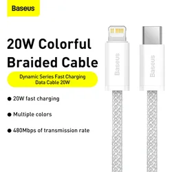 Cable USB-C Baseus para iPhone iPad y MacBook – Carga Rápida