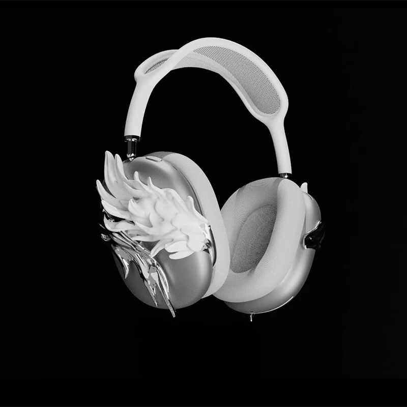 Funda para auriculares con tema de alas gemelas AirPods Max, diseño personalizado en forma impresa en 3D, protección contra caídas, accesorios para regalo - imagen 2