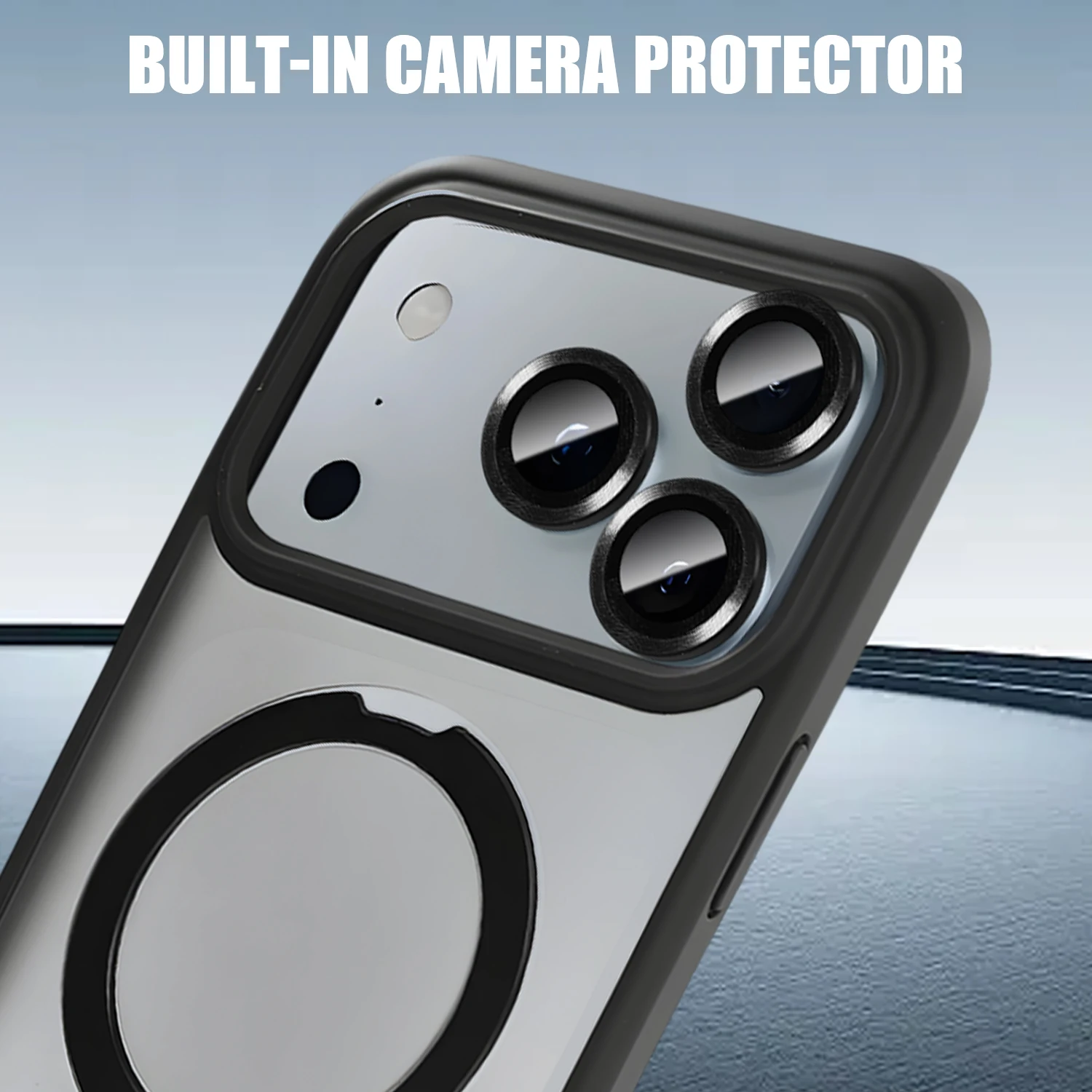 Funda magnética transparente con protección a prueba de golpes para iPhone 17 17Air 17Pro MAX, soporte con anillo magnético, funda trasera para teléfono para iPhone17 - imagen 5