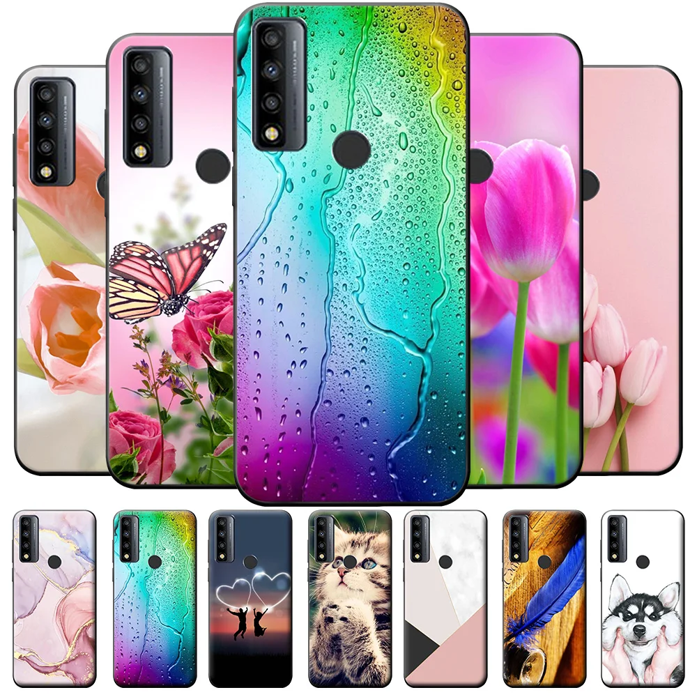 Para TCL 20 R 5G funda TCL 20R 5G T767H fundas traseras de silicona de lujo para TCL 20R TCL 20 R 20R 5G 6,52 pulgadas parachoques a prueba de golpes