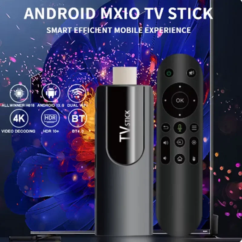 MX10 Mini TV Stick H618 Quadcore Android 13 ATV 4K HD 2G 16G TV Box 2,4G 5G Wifi Dual reproductor multimedia inteligente receptor de TV para Youtube - imagen 2