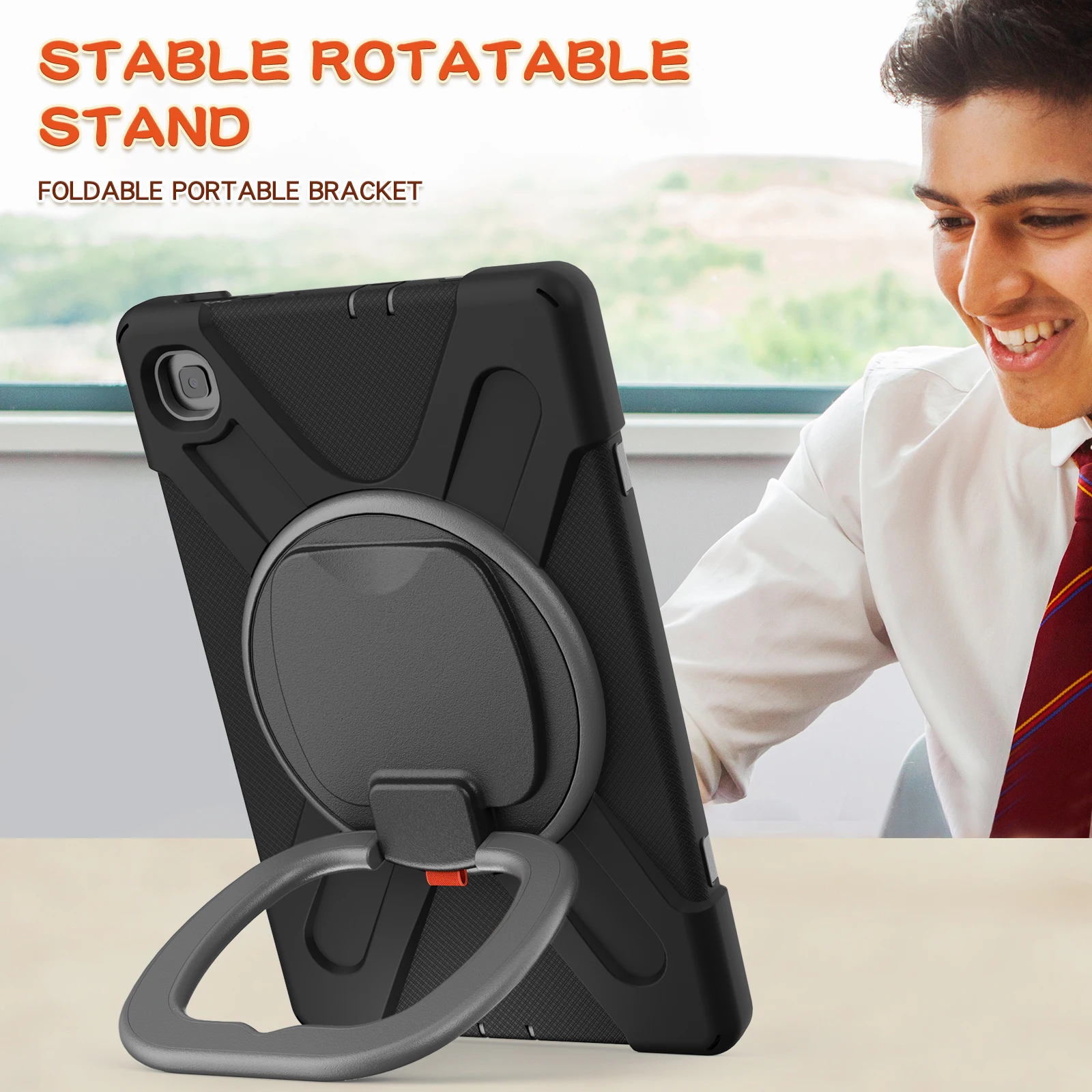 Funda resistente Universal para Samsung Galaxy Tab S6 Lite 10,4 2024 2022 2020 SM-P620 P625 P613 P619 P610 P615 cubierta con soporte giratorio - imagen 5