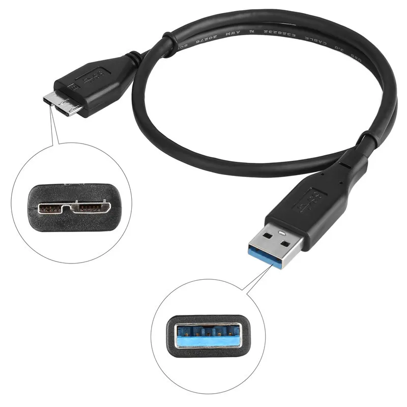 Cable convertidor USB3.0 a Micro B para Samsung Lenovo Sony Seagate Toshiba disco duro móvil HDD teléfono móvil portátil línea de extensión de datos - imagen 3