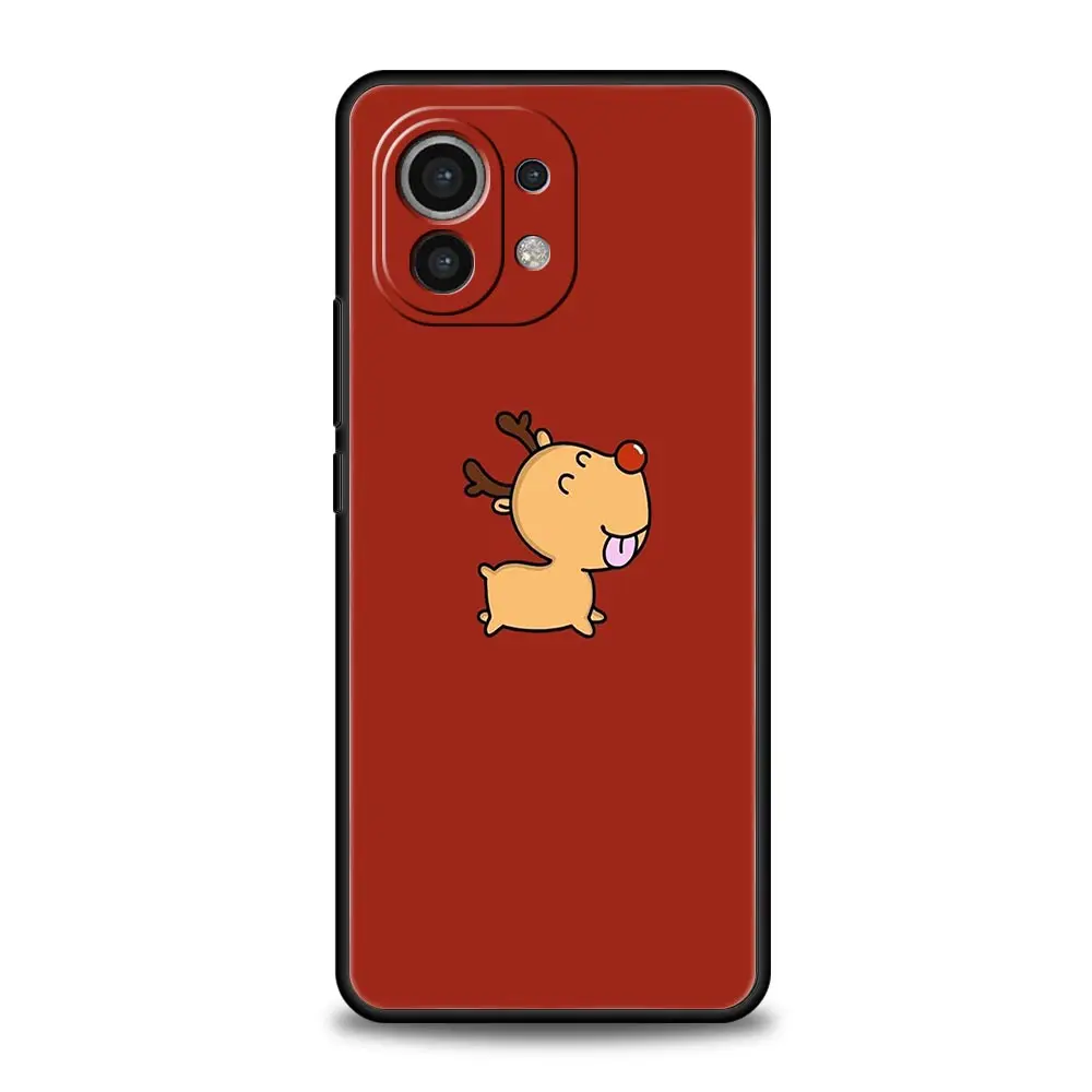 Funda de teléfono para Xiaomi Mi 14 13 12 11 Lite 13T 12T 11x11T 10T Pro 9T Note 10 Lite, funda de silicona negra de Navidad Santa Claus - imagen 3
