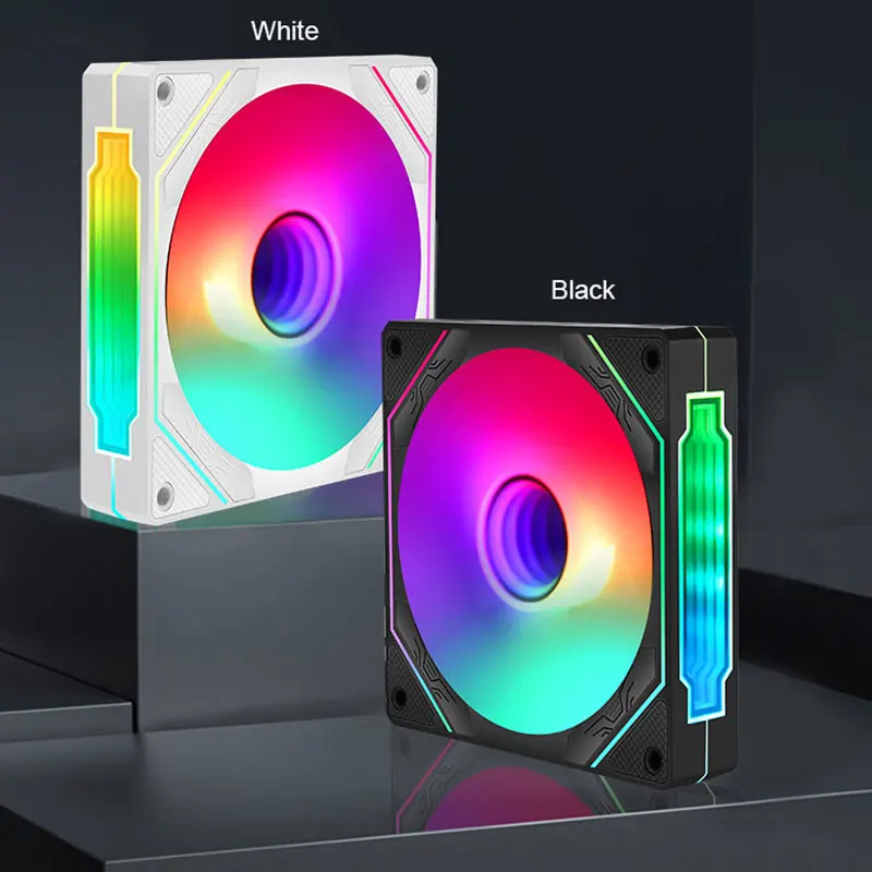 UPSIREN-ventilador UF-9 PRISM 4 PRO para chasis de ordenador, dispositivo de refrigeración silencioso de 92mm, ARGB, 4 pines, PWM, 12V, gran volumen de aire - imagen 3