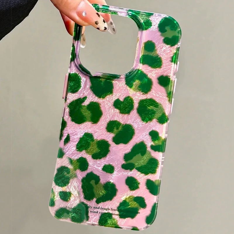 Para iPhone 17 16 Pro Max 15 14 13 12 11 16e funda con estampado de guepardo estilo Animal funda con estampado de leopardo rosa para iPhone XS X XR 7 8 Plus - imagen 5