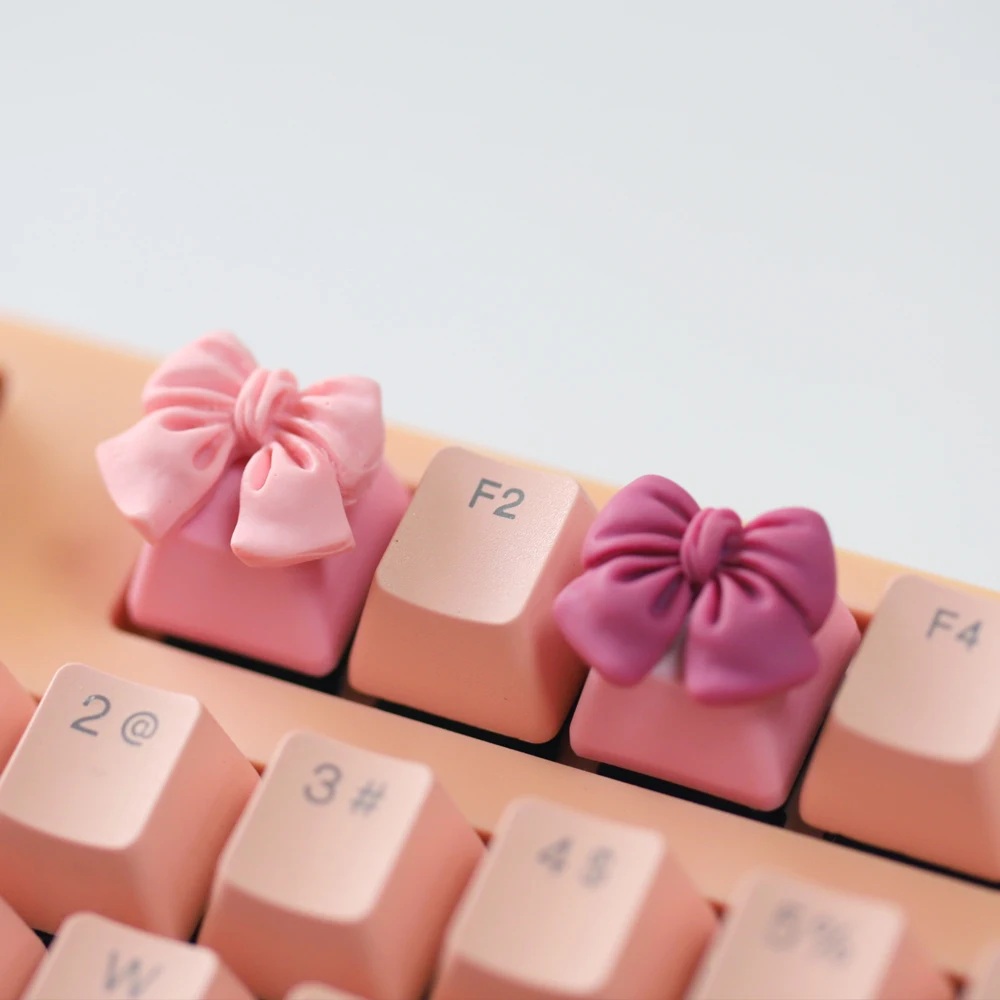 Nuevo Bowknot lindo Esc Keycap creativo Kawaii Pink Keycaps chica mujer para perfil OEM Cherry Mx Switch Teclado mecánico - imagen 4