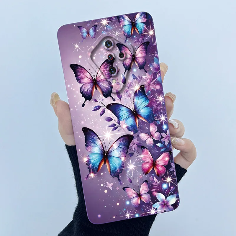 Para Vivo S1 Pro funda de teléfono Vivo 1920 funda de moda simplicidad flor carcasa de silicona líquida para Vivo V17 Rusia X50 Lite Fundas - imagen 5