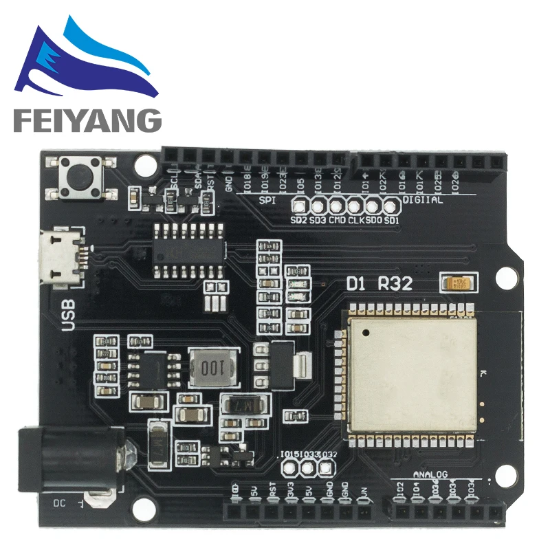 ESP32 para Wemos D1 Mini para Arduino UNO R3 D1 R32 WIFI Placa de desarrollo inalámbrica Bluetooth CH340 4M de memoria uno