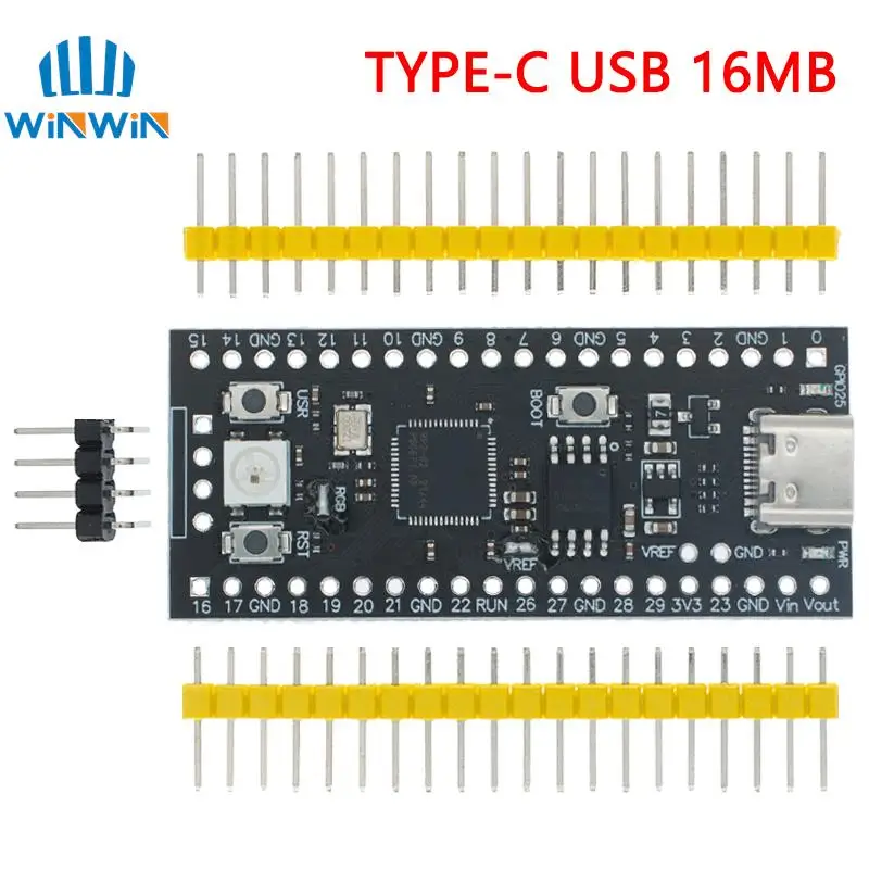 Raspberry Pi-placa Pico RP2040 de doble núcleo, microordenadores ARM de baja potencia, Cortex-M0 + procesador de alto rendimiento, 264KB - imagen 5