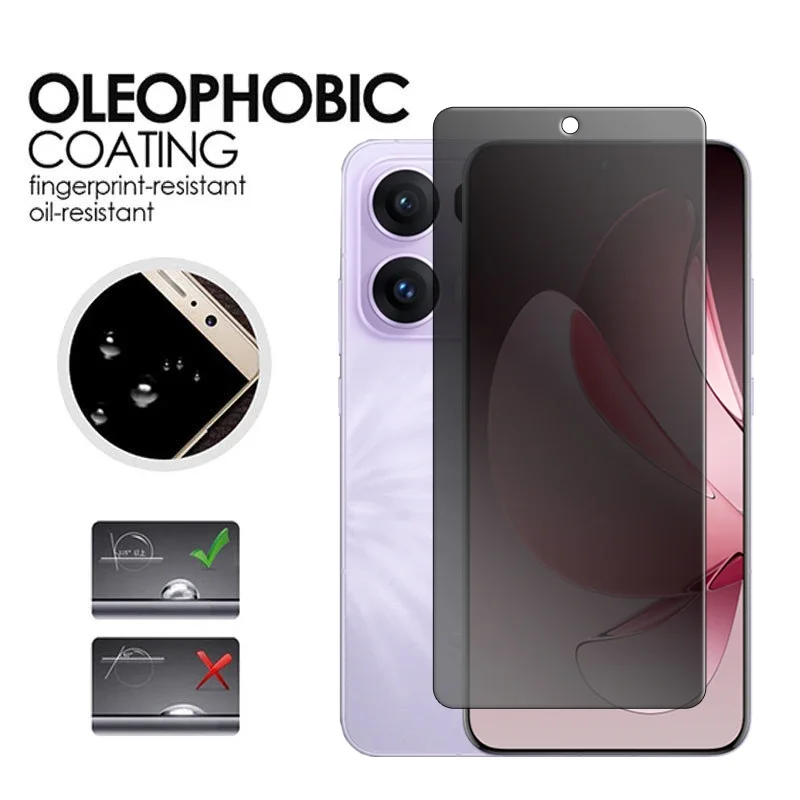Para OPPO Reno13 F vidrio para OPPO Reno13 F 5G 4G vidrio templado pegamento completo Anti-espía Protector de pantalla de privacidad para OPPO Reno13 F - imagen 4