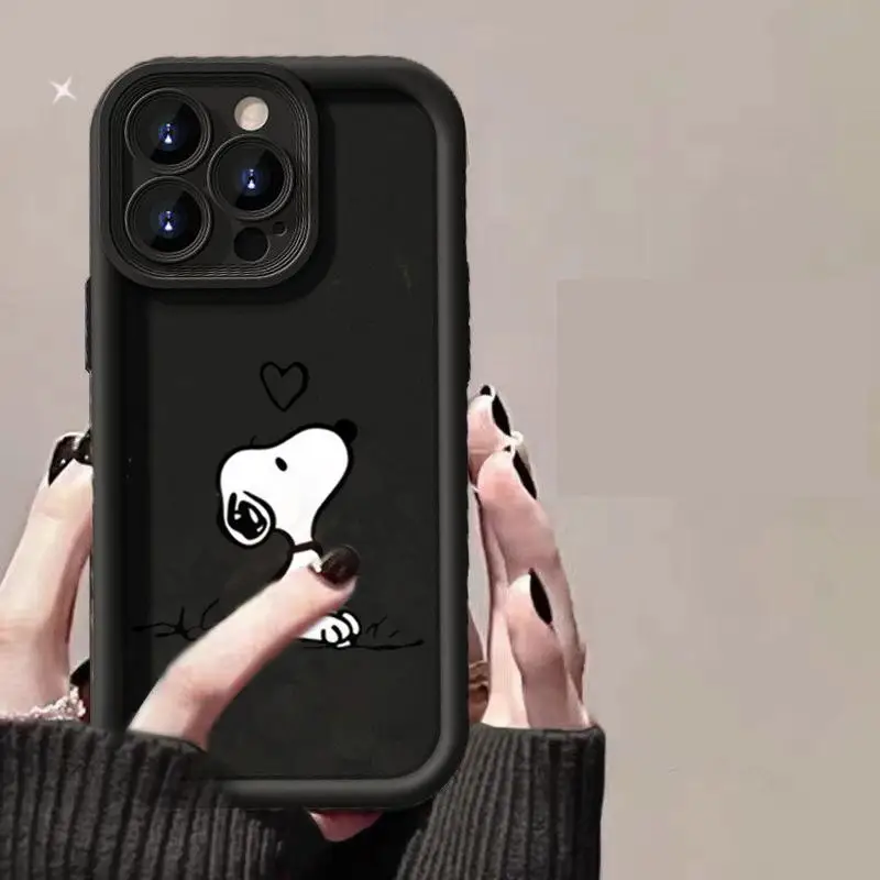 Funda de silicona con dibujos animados para Realme, carcasa de Snoopy, corazón de amor, para C63, C65, C67, 12, 11 Pro Plus, C55, C53, C35, C11, C15 - imagen 4